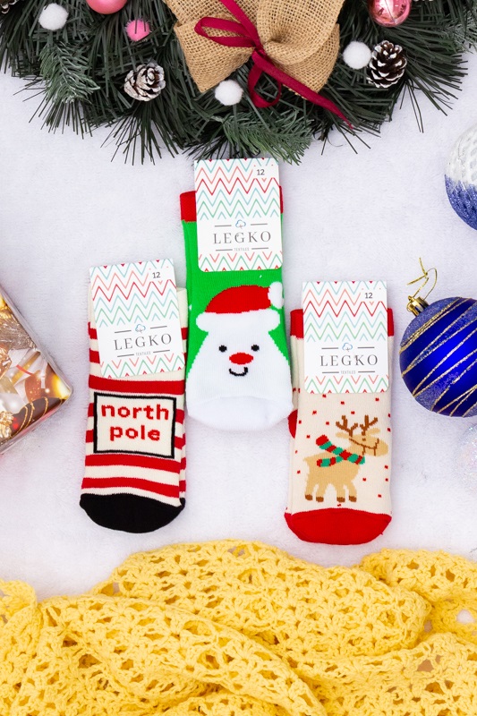 Шкарпетки дитячі "Новорічні" (зима)